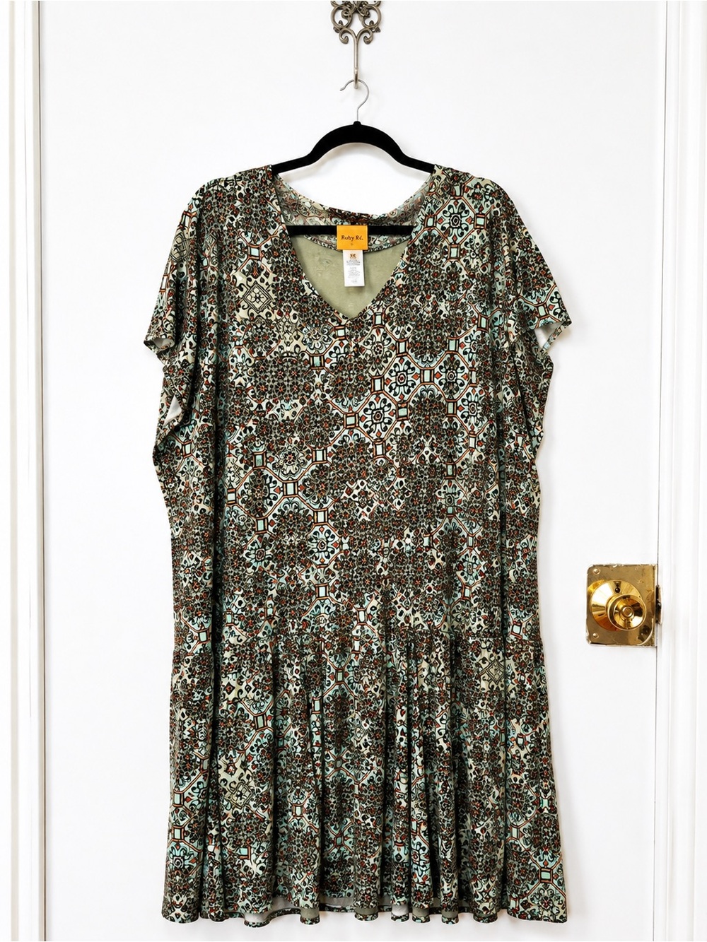 Ruby Rd. Woman Boho Printed Dress – Size 3X